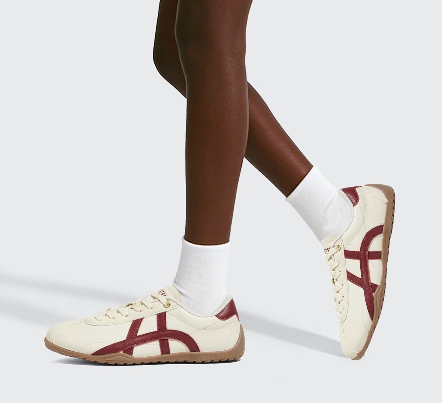 LUCKY STEP Women's Casual Walking Shoes Thin Sole Trendy Stylish Trainer Lightweight Footwear Suede Fashion Sneaker - Image 9