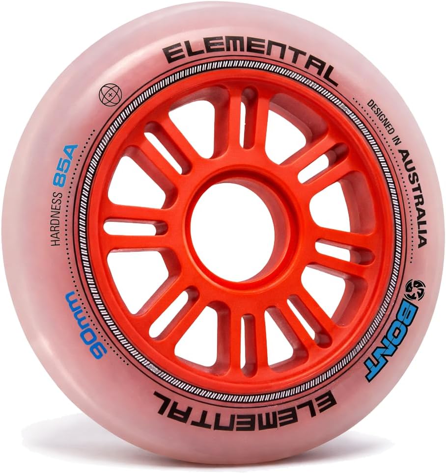 Bont Elemental Inline Speed Skate Wheel 85A Indoor Outdoor Training Wheel,110mm Set of 6 (110mm (Set of 6))