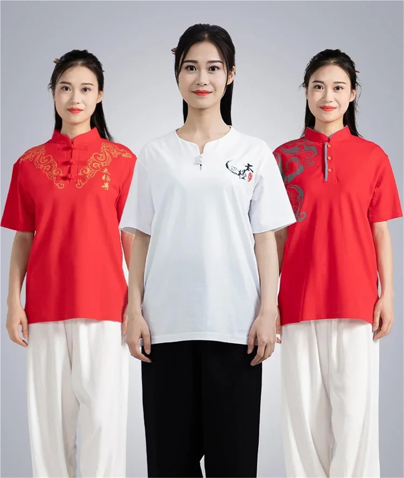 Kung-Fu-Shirt, nur T-Shirt, Kampfsport, kurzärmelige Kleidung, Klassische Uniform, Tai-Chi-Kleidung, Herren-Shirt, Oberteil, Damen Unisex Kung Fu Uniform(Black2,M)