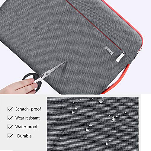 Voova Laptop Sleeve Case 15.6 Inch, 360° Protective Computer Carrying Bag Compatible With Macbook Pro 15 16 M1 Pro/Max,15-16" Microsoft Hp Lenovo Acer Asus Chromebook With Organizers, Waterproof, Grey #TOP3