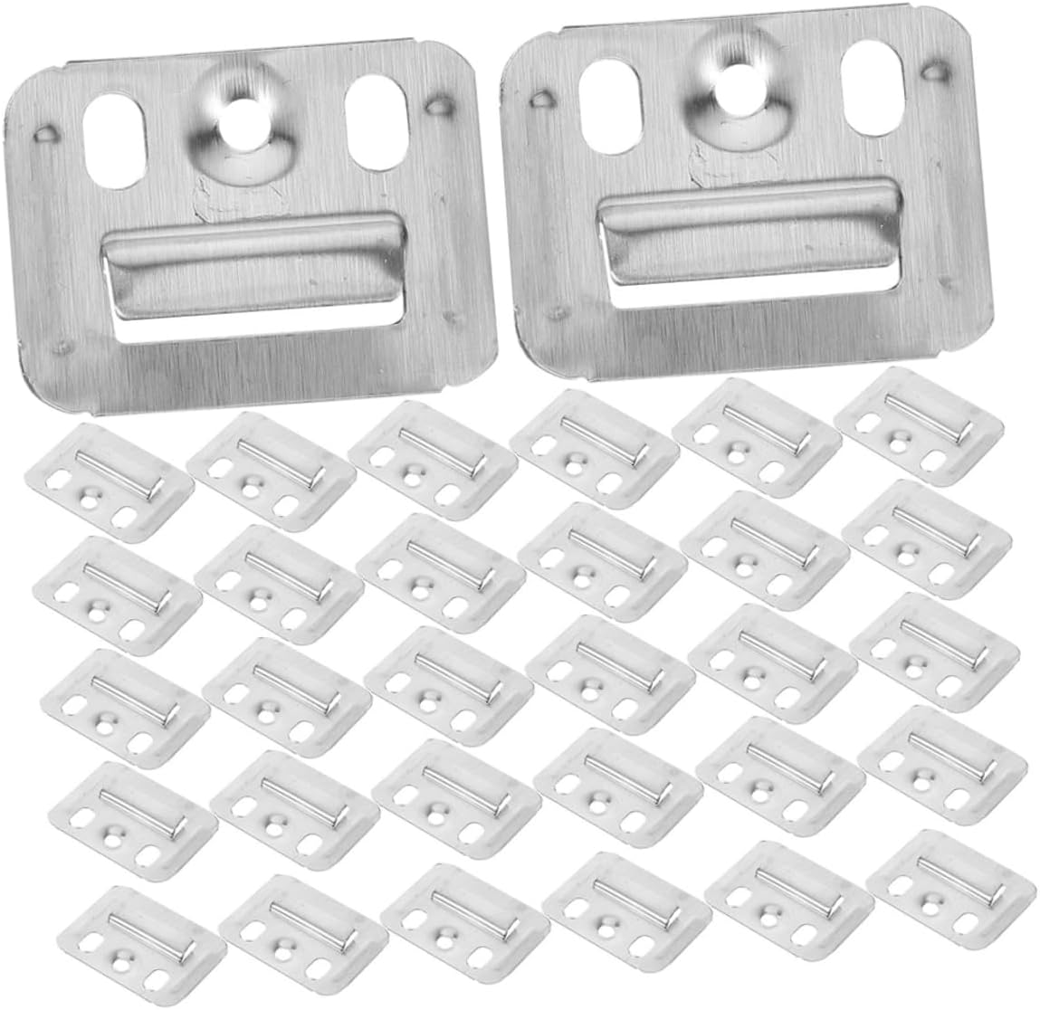 TEHAUX 300pcs Stainless Steel Card Parts for Buckle Clamp for Backdrop Clamps Wall Panel Buckle Furniture Hardware