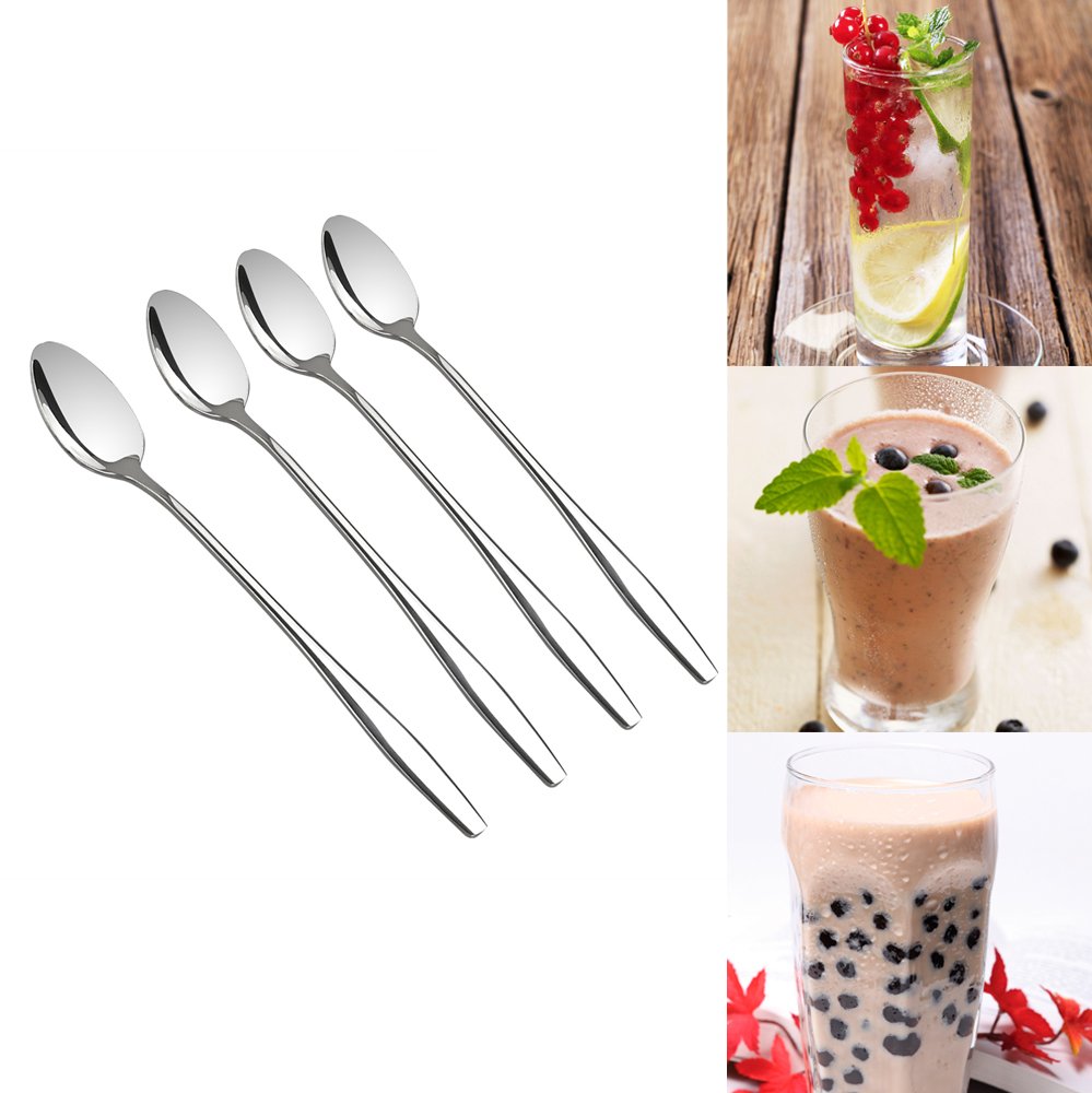 12 Cucchiai Lunghi Per Cocktail In Acciaio Inox - Ideali Per Bar, Frullati E Bevande Fredde - Foto 2