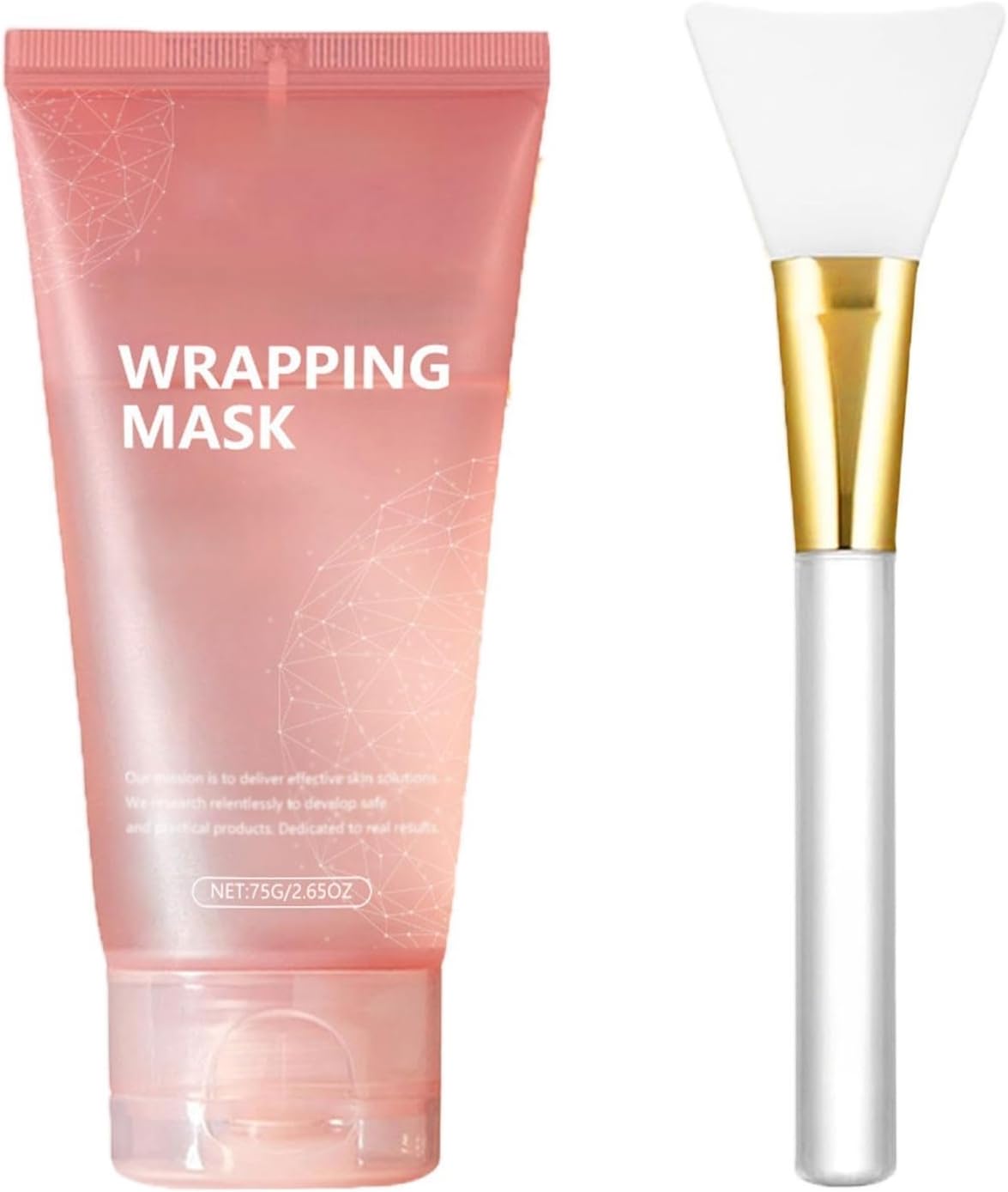 Collagen Night Wrapping Mask, Collagen Overnight Face Mask Peel Off Face Mask, Deep Hydration, Tightens Skin, Boosts Elasticity, Reduces Sagging & Dullness for Glass Skin 2.65 fl.oz (Pink)