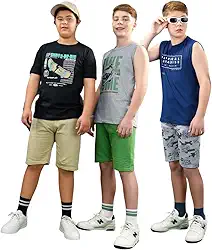 Kit 6 peças de Roupa Infantil Kit 3 Conjunto Juvenil Menino 10 ao 16 anos