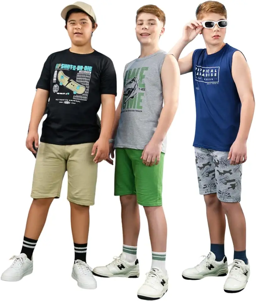 Kit 6 peças de Roupa Infantil Kit 3 Conjunto Juvenil Menino 10 ao 16 anos