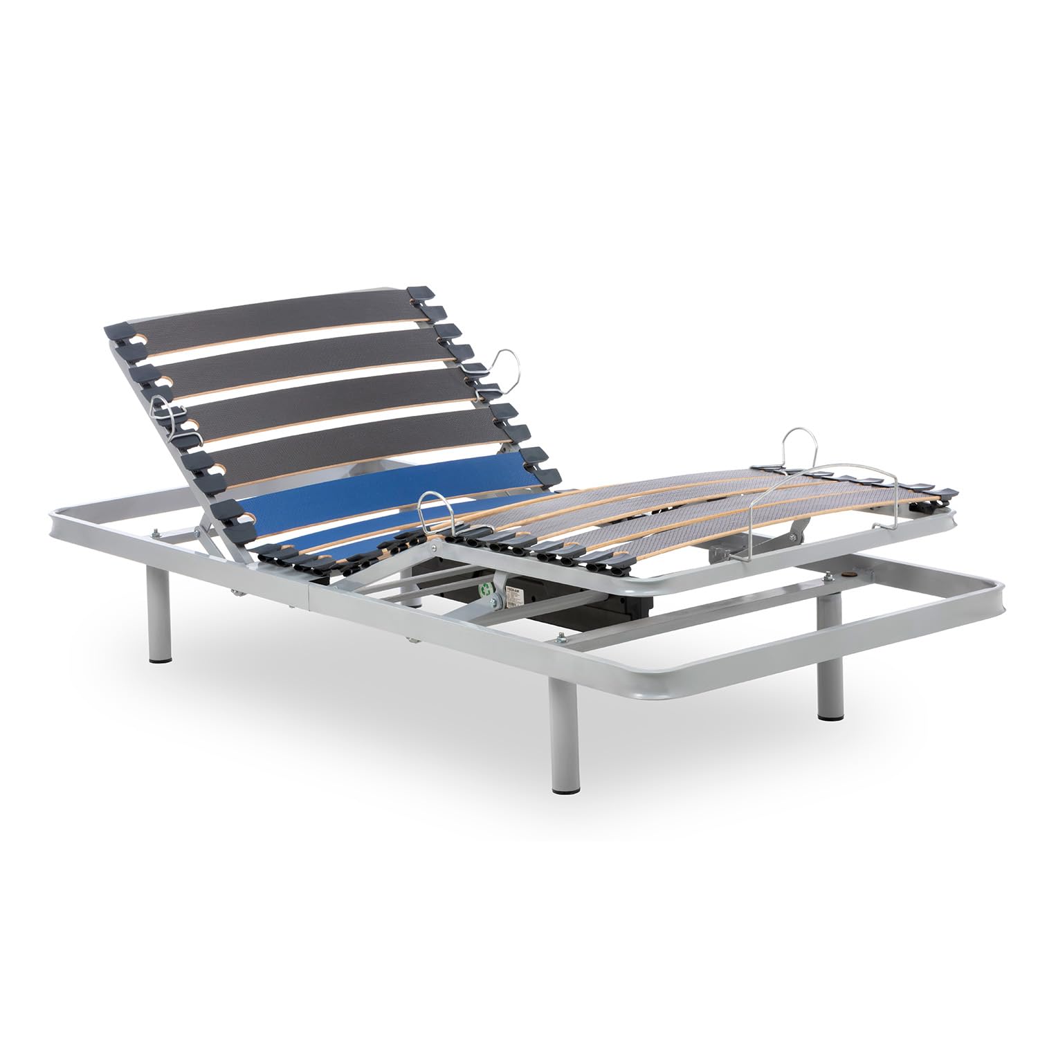 Geriafy - Elektrisch Verstellbarer Lattenrost Home Silver | 90x200 cm | Verstärkt und kompakt | Kabellose Fernbedienung