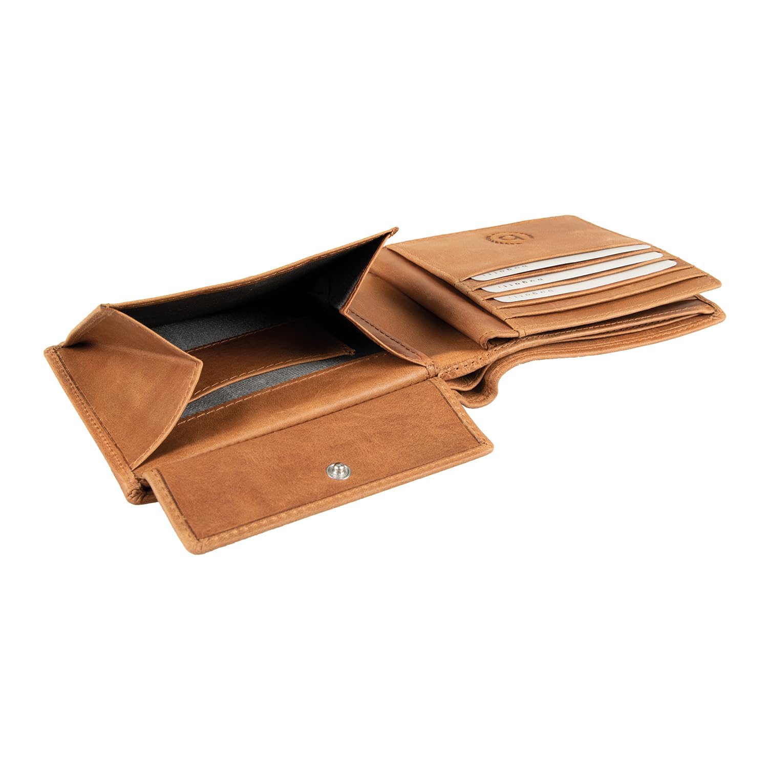 bugatti Volo Portafoglio Uomo Pelle 10 Scomparti, Portamonete - Cognac