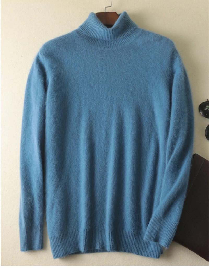 REHJJDFD Herren Rollkragenpullover Kaschmir Strickpullover Warm Casual Pullover