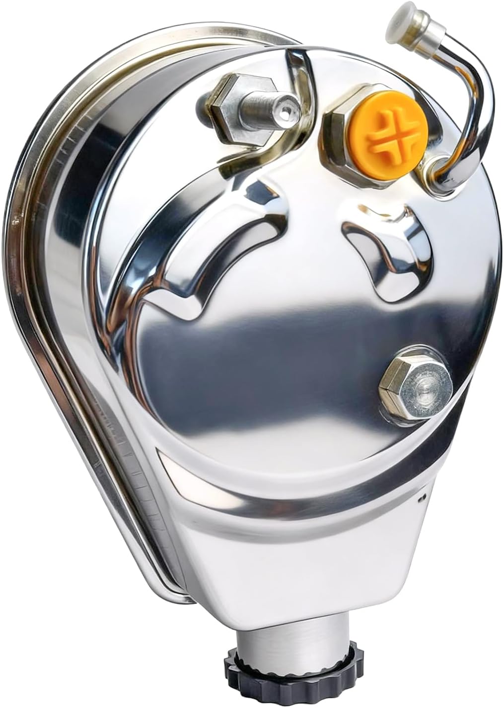 Power Steering Pump Fits for 66-74 GM Chevy Chevrolet, Power Assit Pump 5/8" Keyway Style Shaft Chrome Street/Hot Rod Reservoir Gearbox Relacement For 66-74 GM Vehicles Chevy Chevrolet