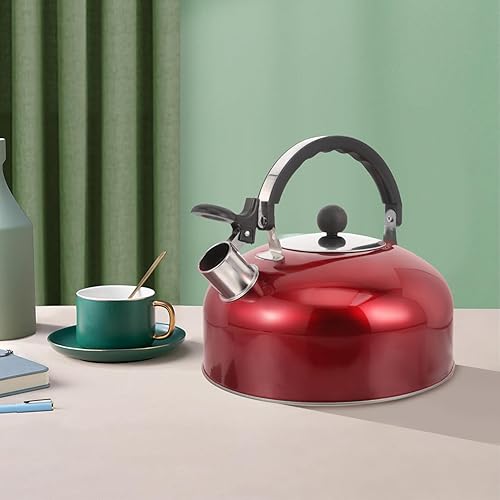 Miniatura 6 de UPKOCH Tetera de té, hervidor de agua de cocina, estufa de té, hervidor de uso diario, tetera de metal, tetera para estufa, tetera de acero