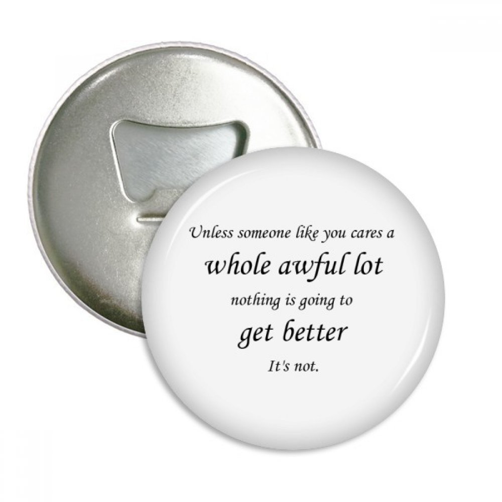 Ouvreur bouteille aimant pour réfrigérateur rond 3pcs avec badge métallique argent