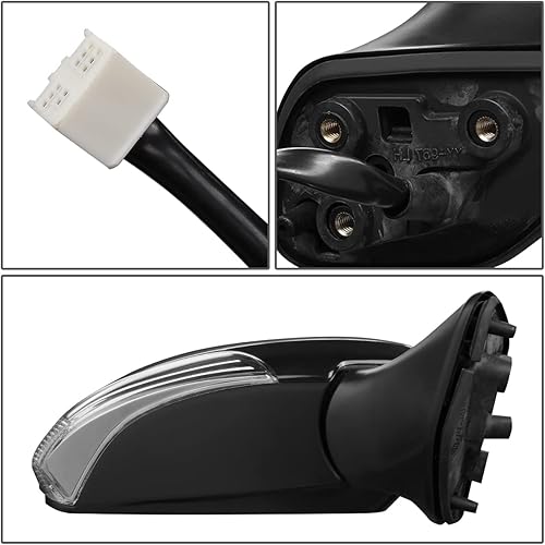 Miniatura 6 de DNA Motoring OEM-MR-TO1321352 Espejo retrovisor calefactable ajustable con calefacción lateral derecho con señal de giro compatible con 15-17 Prius V