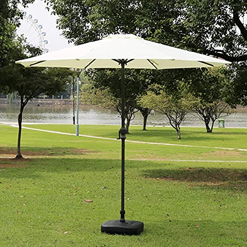 Parasol grande de 2.7m con poste de hierro para exterior en color verde