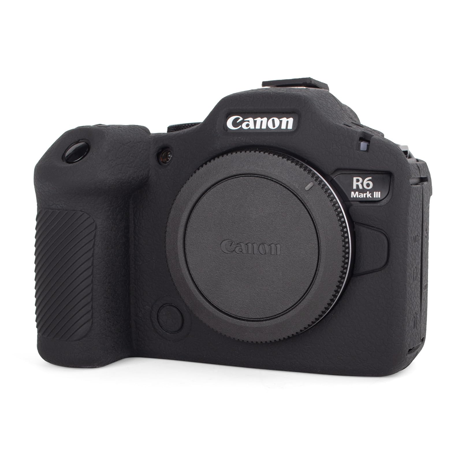 kinokoo Custodia per Canon EOS R6 Mark III, morbido silicone per fotocamera EOS R6 III/R6III/ R6 Mark III, Protezione completa con superficie opaca e impugnatura ergonomica - Nero