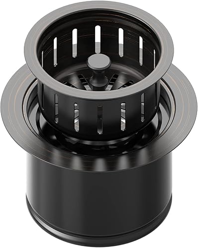 BOTEMY Tapón extendido de acero inoxidable 304 para fregadero de cocina con brida de drenaje estándar de 3-12 pulgadas, tapón de brida de