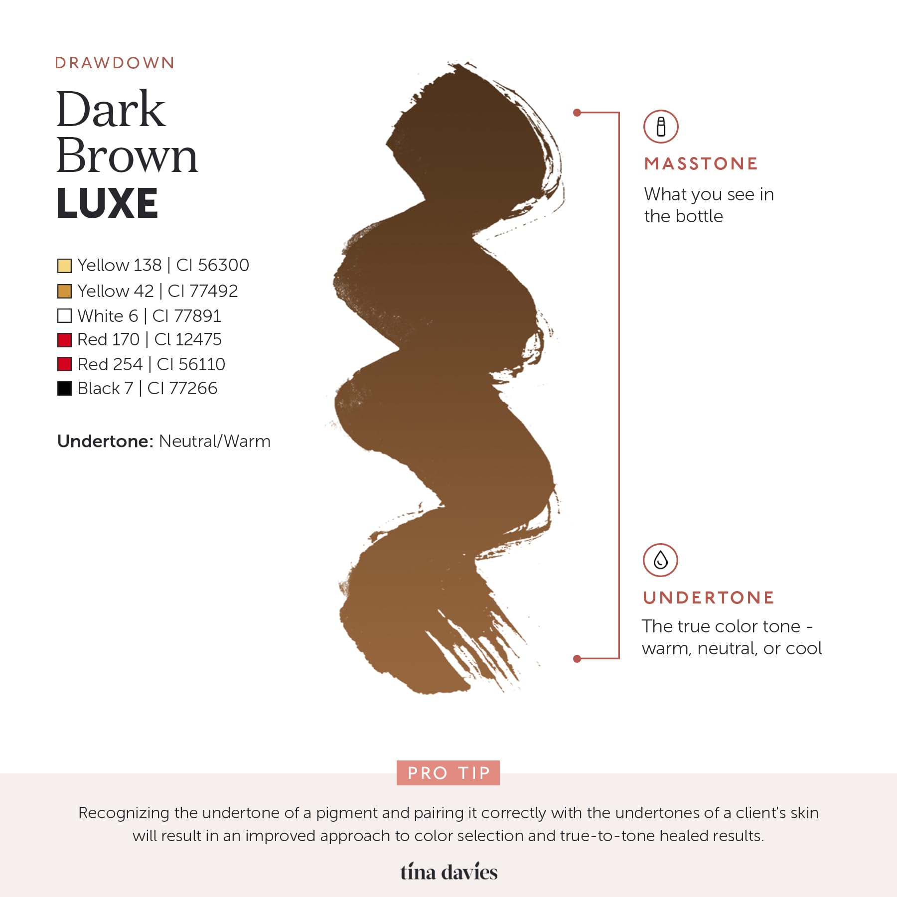 Tina Davies Professional X Perma Blend LUXE Brow Pigments - permanentny pigment do makijażu - I INK Brow Pigments LUXE (Dark Brown LUXE)