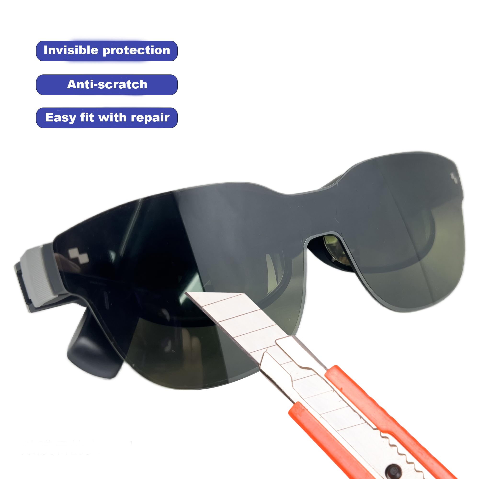 Applicable pour RayNeo Air2 / Air2s / Air3s / 3s Pro Ensemble De Film Protecteur Anti-Rayures Haute Définition Film De Lentille En PET Avant Accessoires De Lunettes Ar (pour RayNeo Air3s/3s pro)