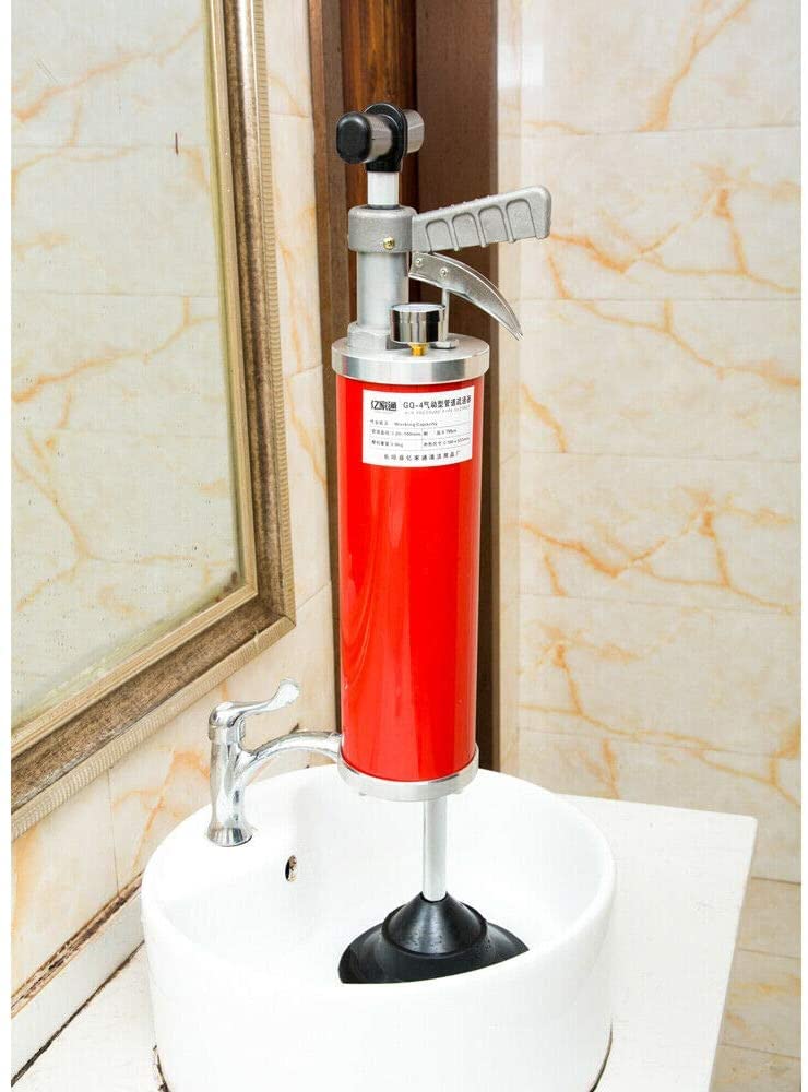 Juego de bombas de limpieza de alta presión, limpiador de drenaje de aire con manguera, tapón de sellado, herramienta de limpieza de desagües, desagüe para eliminar tuberías de limpieza,