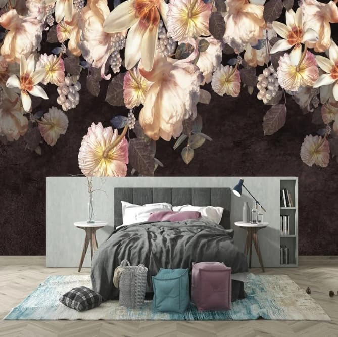 Papier peint fleurs 3D photo murales grand format durable - 2
