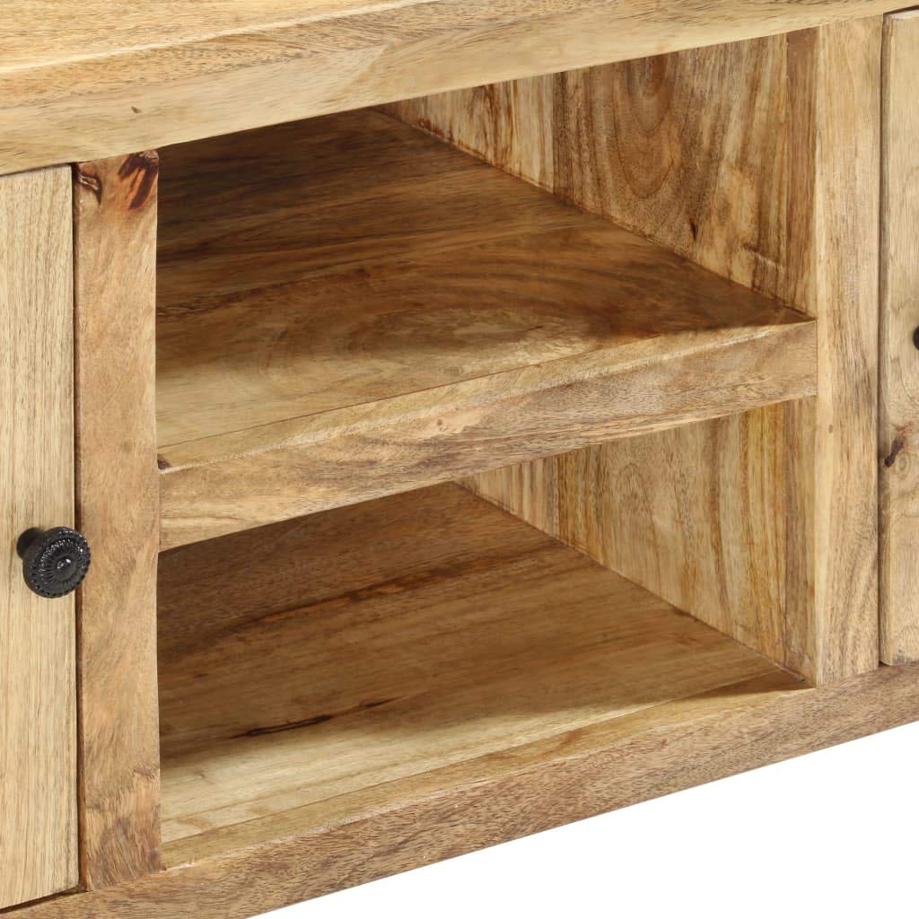 SKM Buffet 100x35x60 cm Bois de Manguier Massif