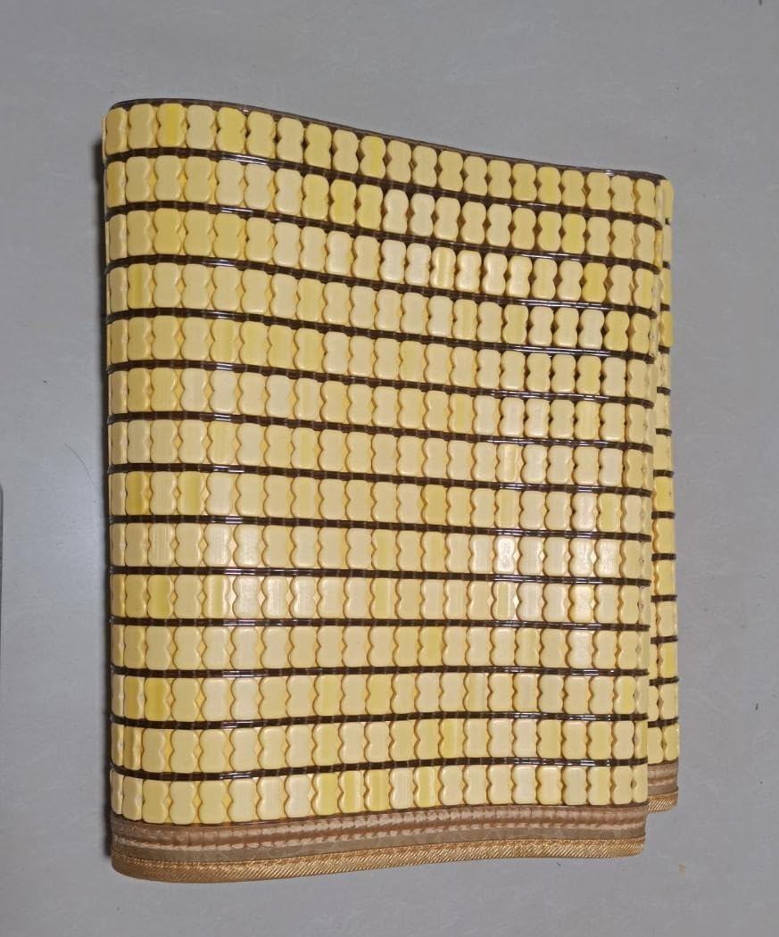 Natural Bamboo Summer Sleeping Mat, Foldable Cooling Mat for Bed, Cooling, Breathable and Easy to Clean, Bed Mat Cool Sleeping Mattress for Home and Dormitory(Brown,2 * 2m/78.7"x78.7")