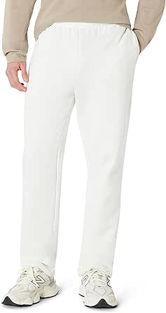 Amazon Essentials Herren Fleece-Jogginghose mit offenem Saum (erhÃ¤ltlich in ÃœbergrÃ¶ÃŸen), Blassgrau, XL