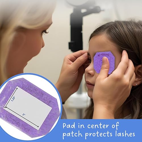 Miniatura 9 de ATL Direct Cubierta para examen ocular azul, 100 oclusores desechables, examen de parche ocular, exámenes oculares desechables para niños, parches