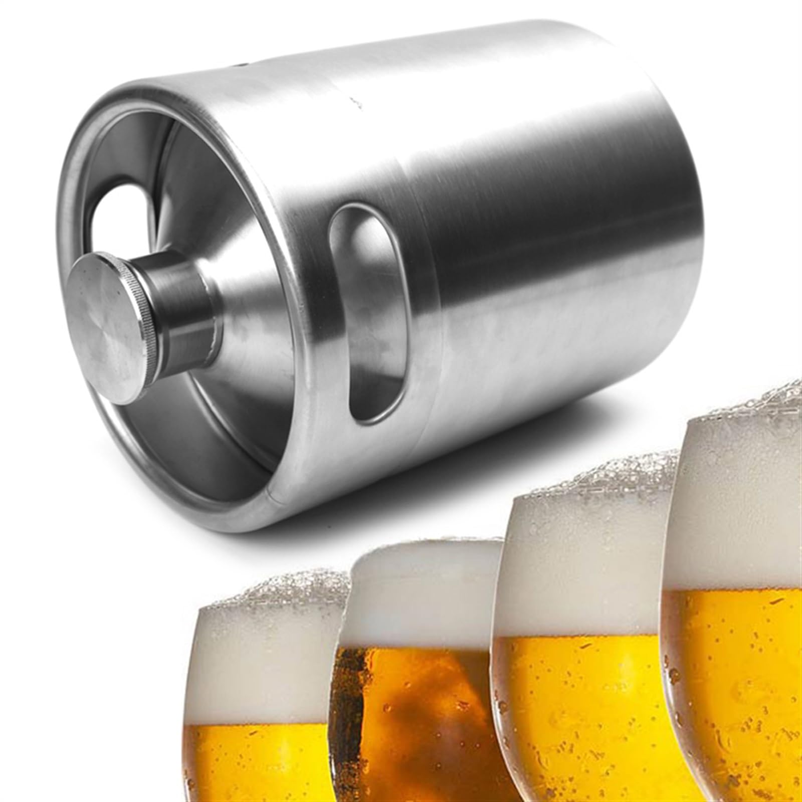 Domowe Piwowarstwo Warzenie piwa 2L Homebrew Growler Mini Keg Piwo Ze Stali Nierdzewnej Domowe Warzenie Dokonywanie Narzędzie Bar