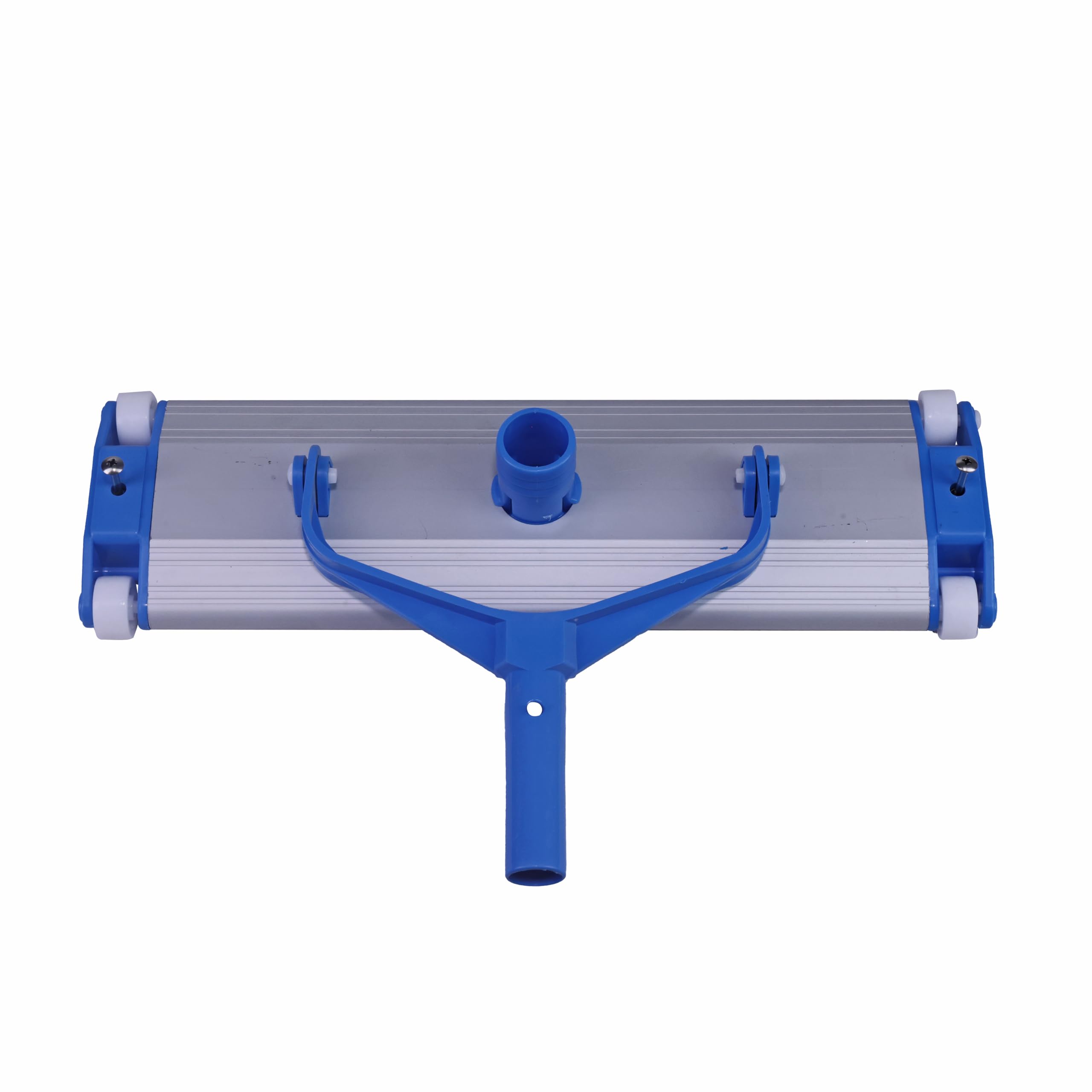Spiryfi 17.5 Inch Aluminium Weighted Swimming Pool Vacuum Head on Wheels (Blue and White)-image-19