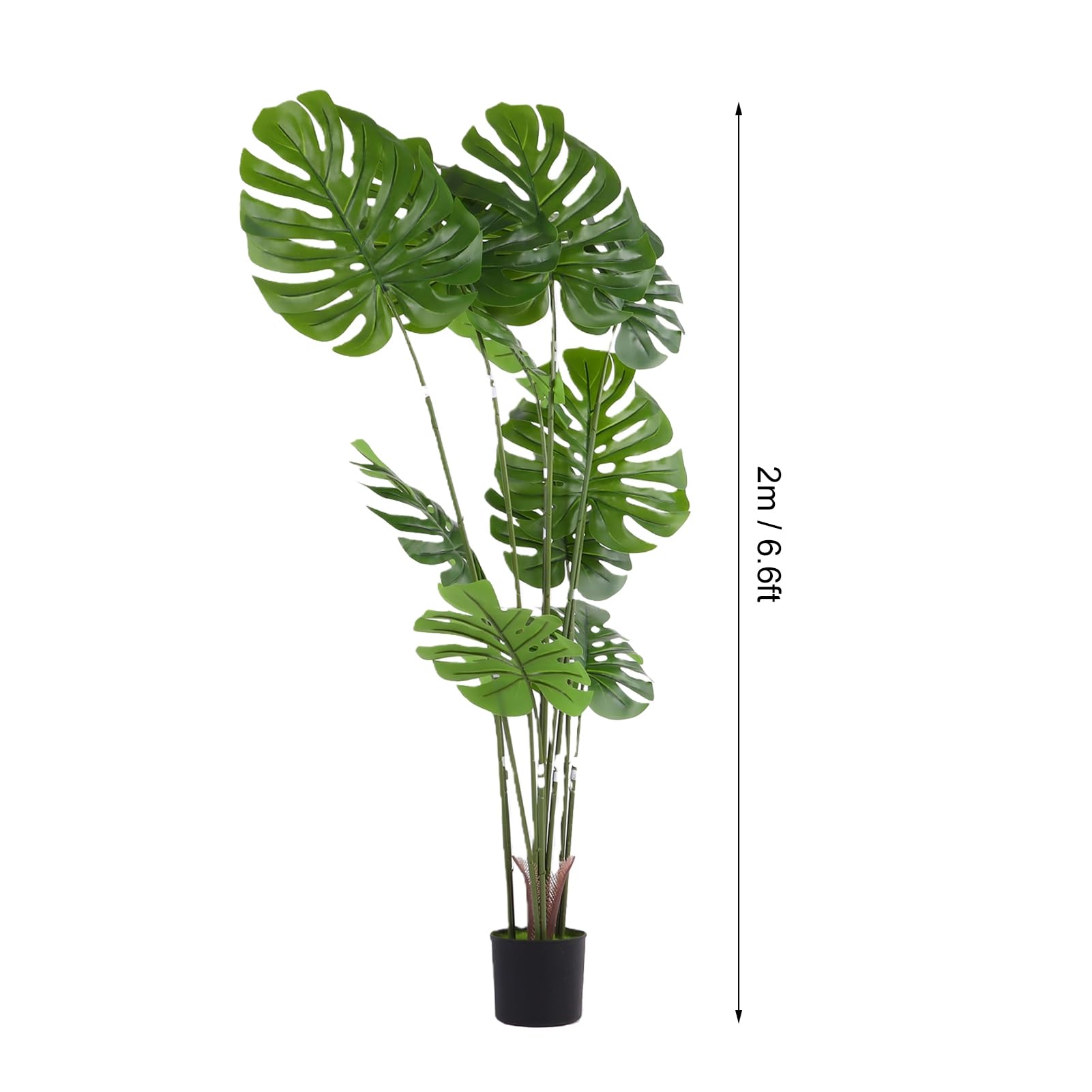 AMONIDA Sztuczna Roślina Monstera, Realistyczne Liście, Duża Dekoracja