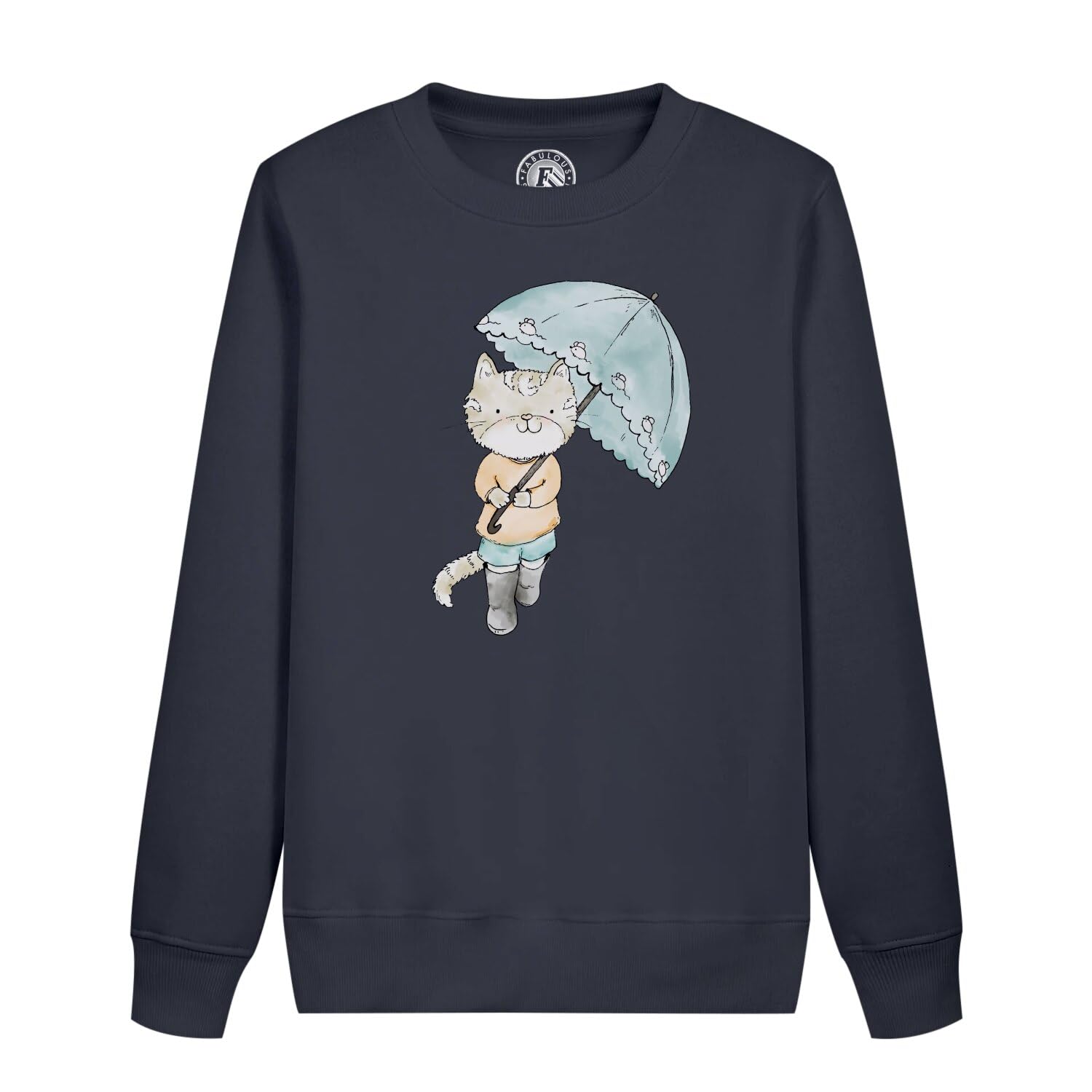 Sweatshirt enfant chat illustration aquarelle idée cadeau anniversaire