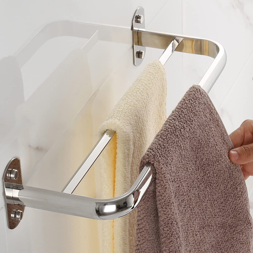 Porte-serviette de salle de bain en aluminium fini chrome pour recréer une ambiance spa