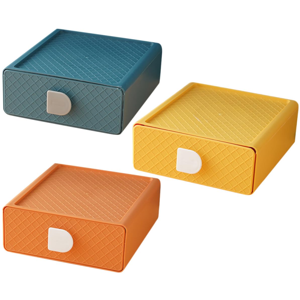Boîte de bureau en plastique 3pcs grande capacité pour tiroir