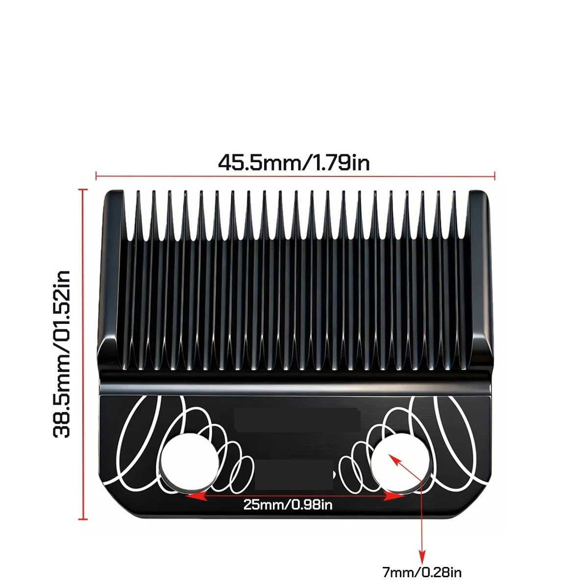 Echo Fade Professionelle Haarschneidemaschine Ersatzklinge 9CR13 Edelstahl-Schneidkopf, Kompatibel Mit, Kompatibel For WAHL, MRD Gamma SC 2020C(2pc ECHO blade)
