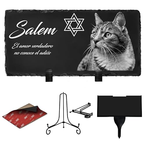 Eternel - Placa funeraria Personalizada Estrella de David para Animales