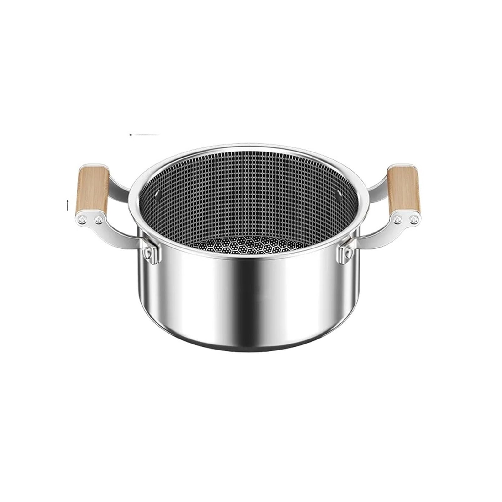 Olla Sopera De Acero Inoxidable 316L, Wok, Olla Caliente, Panal Antiadherente, Con Tapa, Cocina De Inducción For El Hogar, Estufa De Gas, Sartén Universal(26CM without cover)