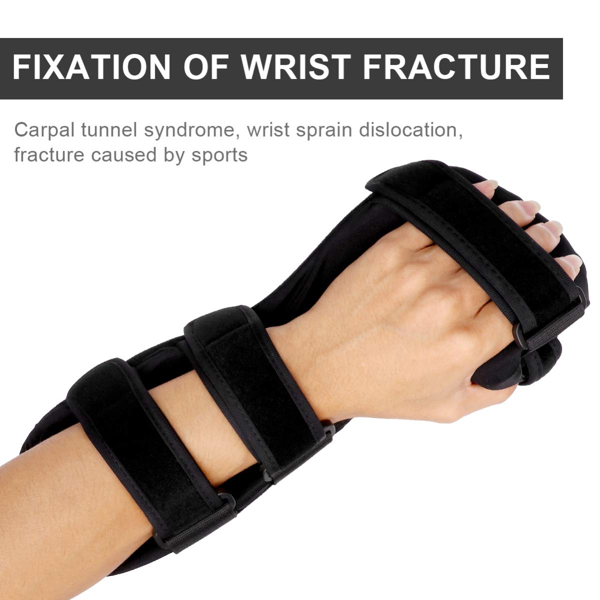 FOMIYES 1pc Wrist Fracture Fixation Plate for Left Hand Small Size Wrist Injury Fix Hand Injuries Immobilization Glove Plastic Fabric Skin-friendly