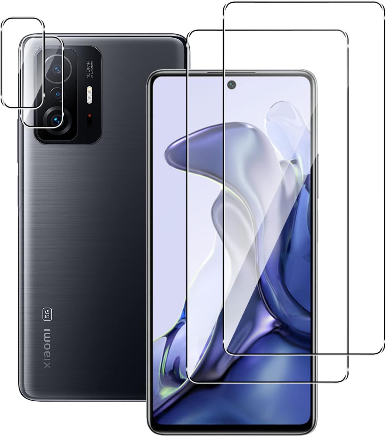 Amazon 【2+2】 QULLOO for Xiaomi 11T/11T Pro フィルム + カメラフィルム 強化ガラス 高硬度9H