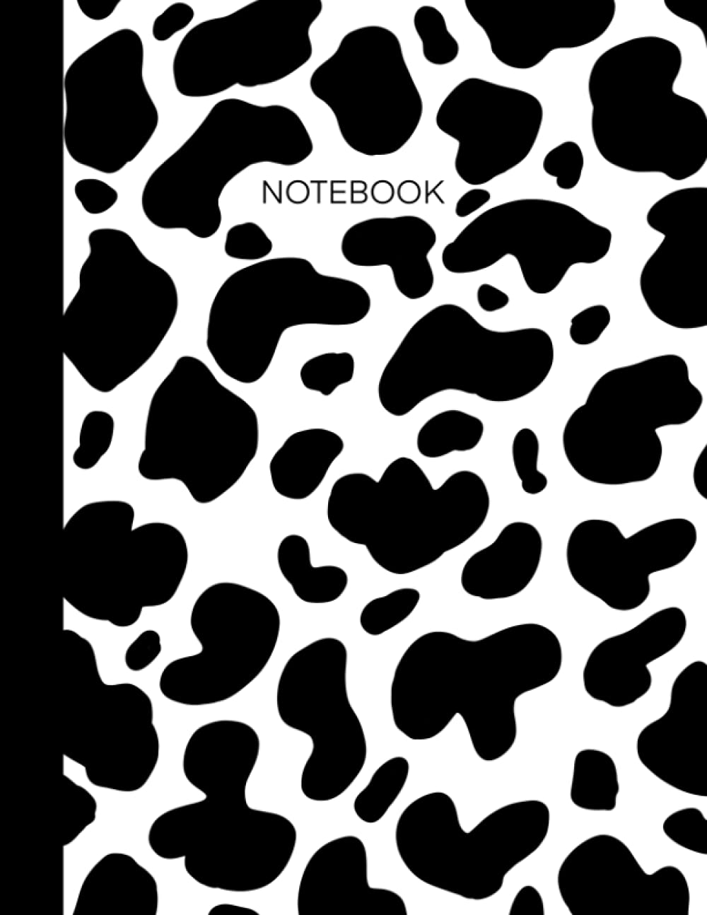 Notebook: Cow Print Composition Notebook - College Ruled 120 Pages - Large 8.5 x 11