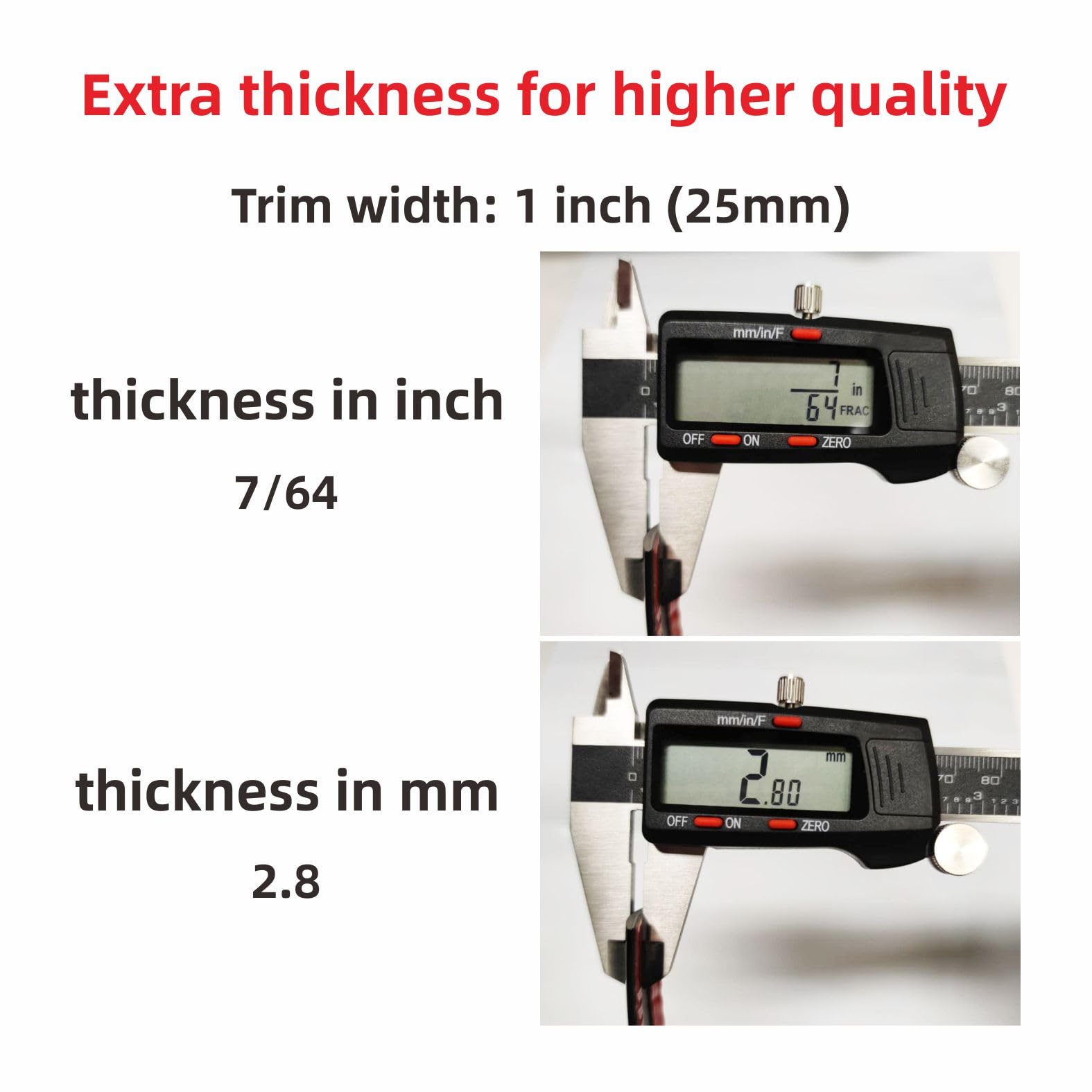 16Ft Glossy Black Automotive Car Exterior and Interior Molding Trim Universal Bumper Window Door Body Side Decorative Strip Scratch-Proof (1 inch (25mm))