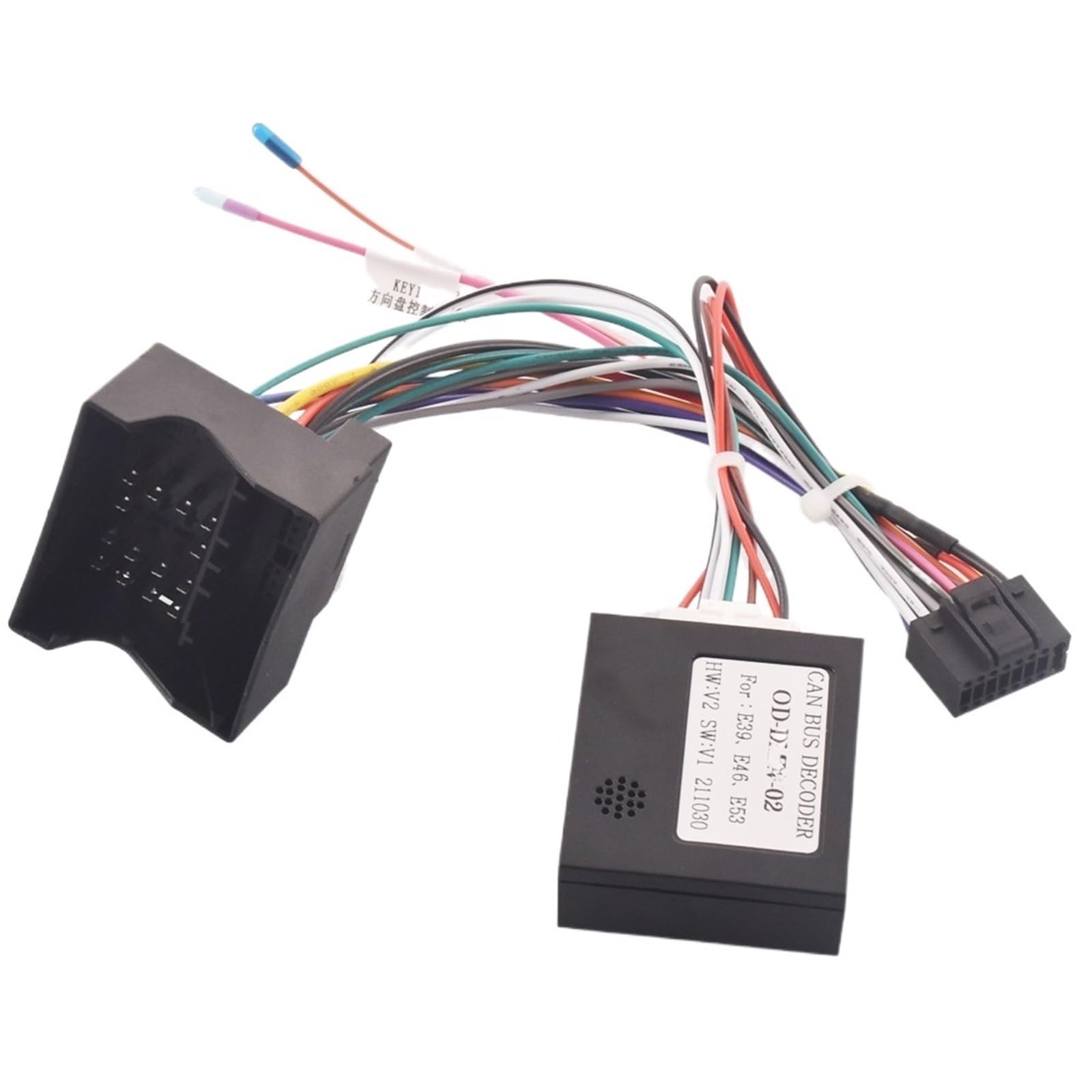 Autoradio Stereo Kabelbaum Kabel Adapter Android 16pin, for BMW, for E46 E87 E65 E66 E67 mit Quadlock Radio-Adapterkabel(with Canbus)