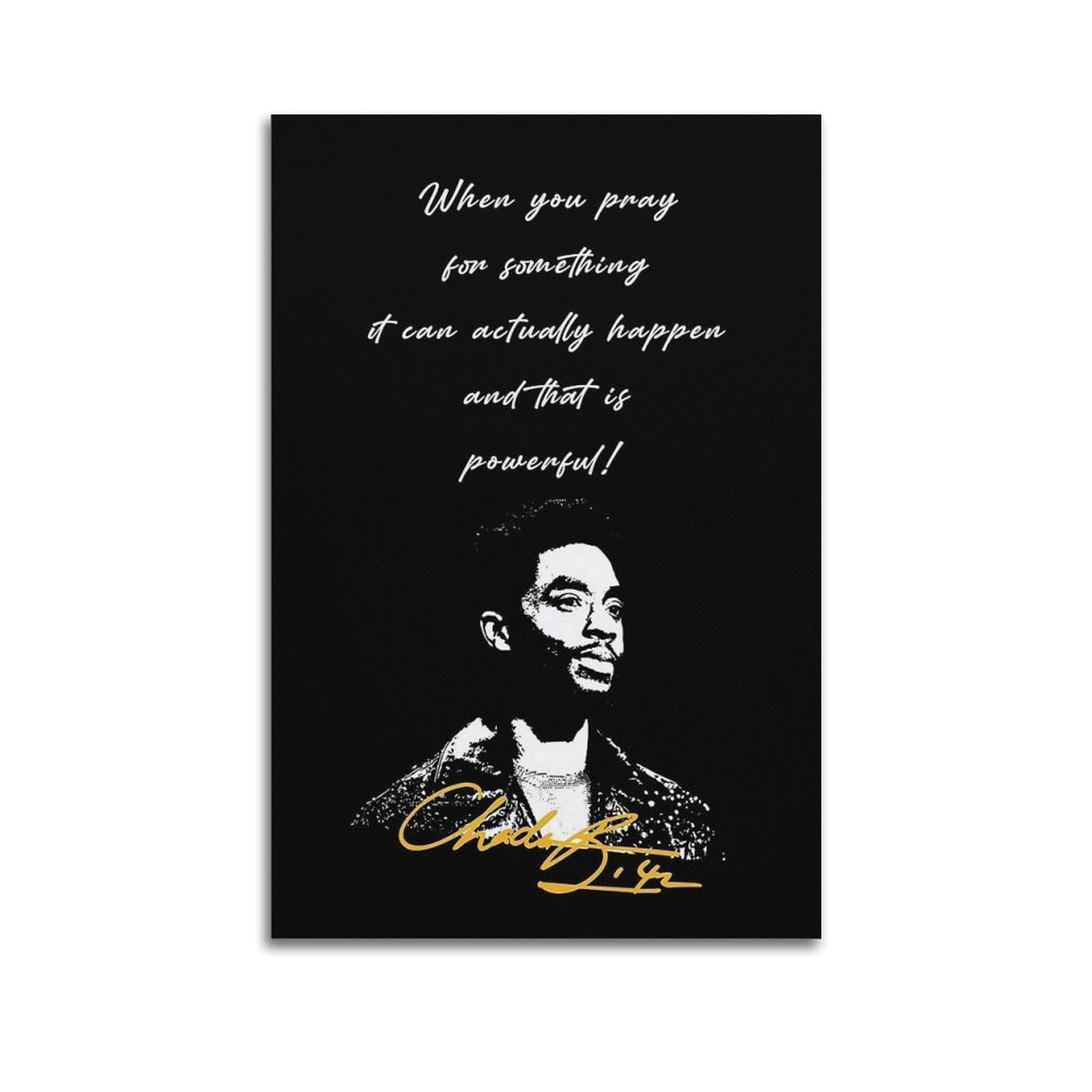 SUDANGDIANZI Inspirational Poster Wall Art Chadwick Canvas Poster And Wall Art Modern Family Bedroom Gym Office Decor Gift 20x30inch(50x75cm) Unframe-style