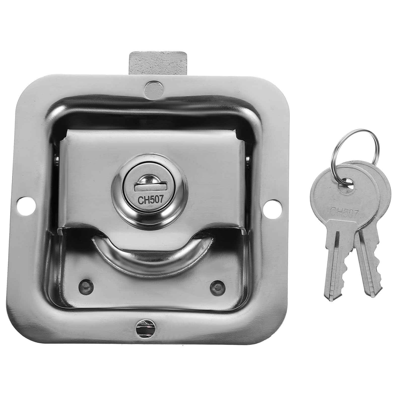 Cerradura de Placa de Acero Inoxidable para Autocaravana, 1 Juego