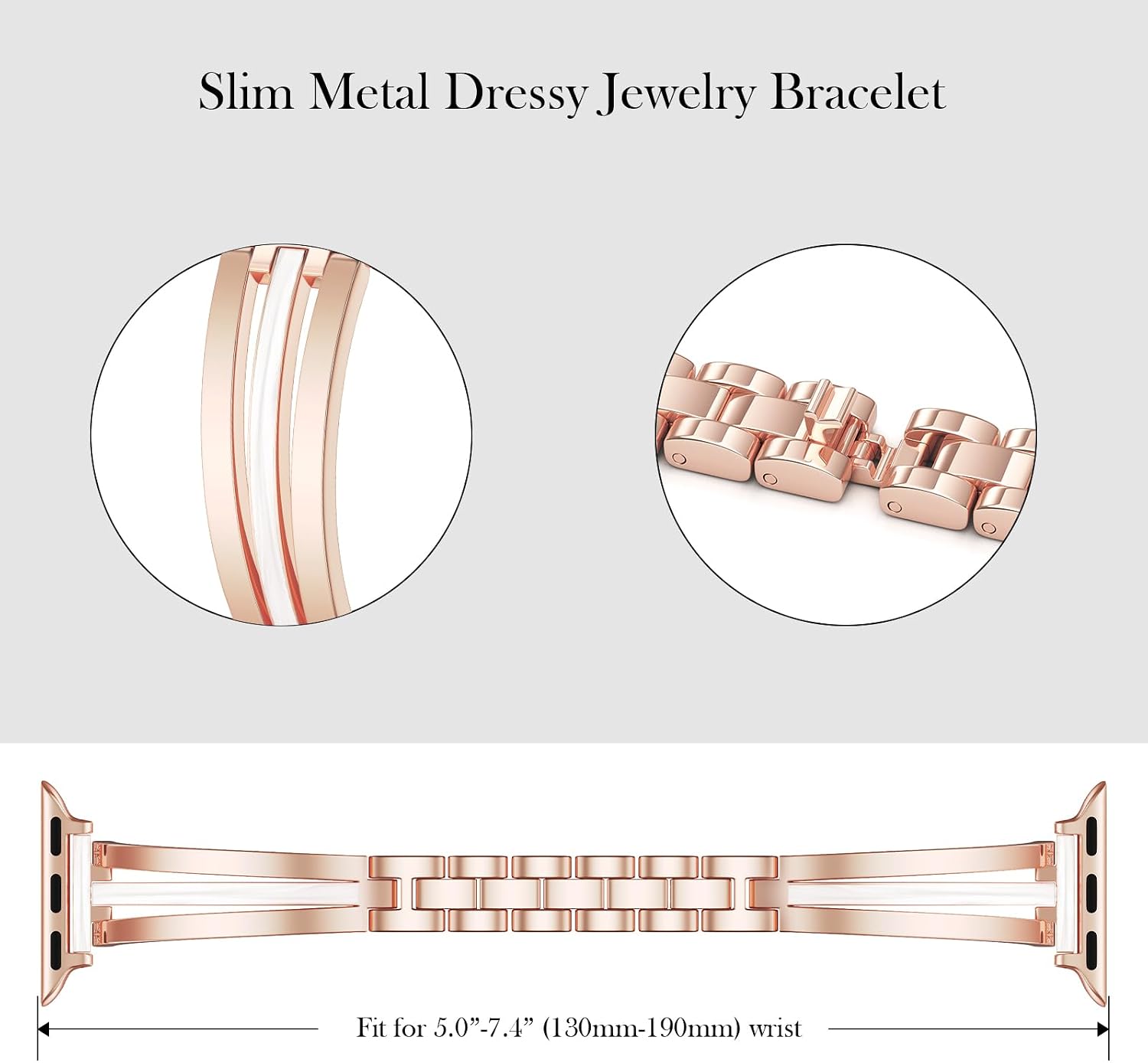KOREDA Slim Gold Band Compatible for Apple Watch Band 38mm 40mm 41mm 42mm 44mm 45mm 46mm 49mm Series 11 10 9 8 7 SE Ultra Women, Thin Metal Dressy Jewelry Bracelet with Bling Diamond for iWatch Series 6/5/4/3/2/1 image 3