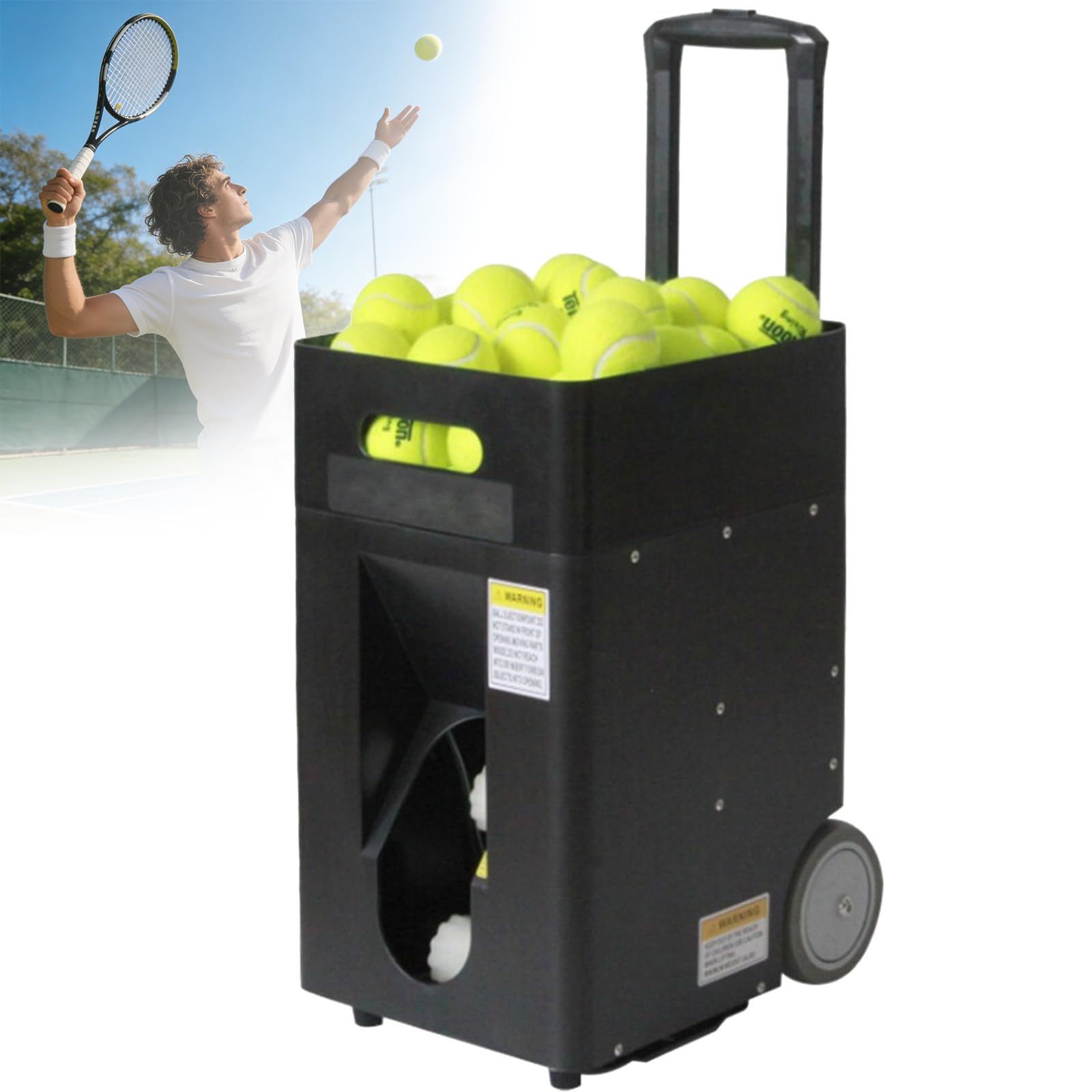 Máquina de Pelotas de Tenis Inteligente y Lanzador Automático de Pelotas de Tenis, Universal para Interior y Exterior, Equipo de Entrenamiento Imprescindible para los Aficionados al Tenis