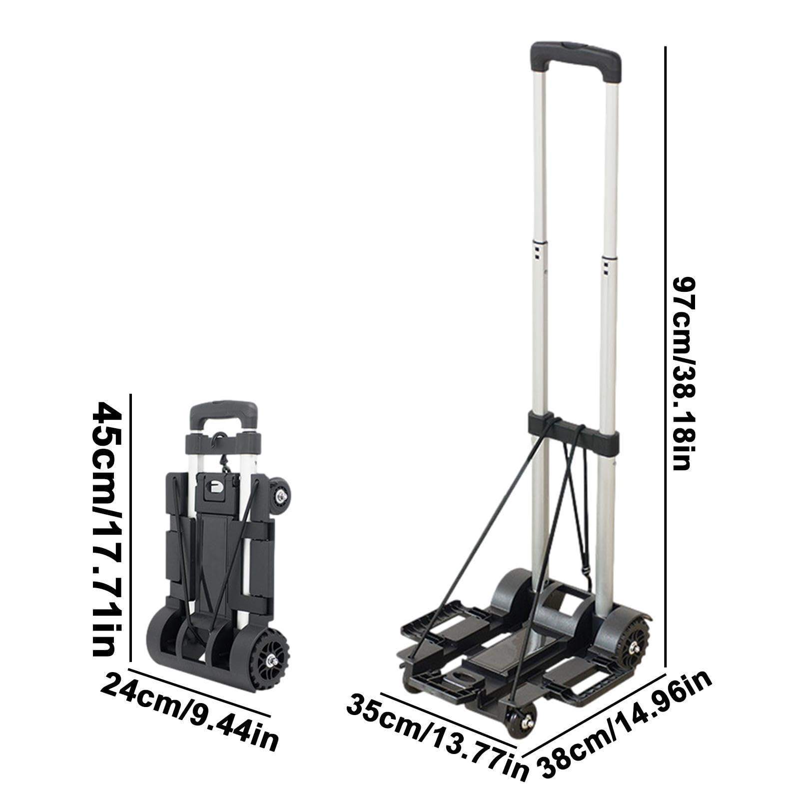 Bagaglio portatile in lega di alluminio con ruote - Carrello pieghevole per bagagli in alluminio leggero per viaggiare | Seggiolino auto, carrello bagagli pieghevole