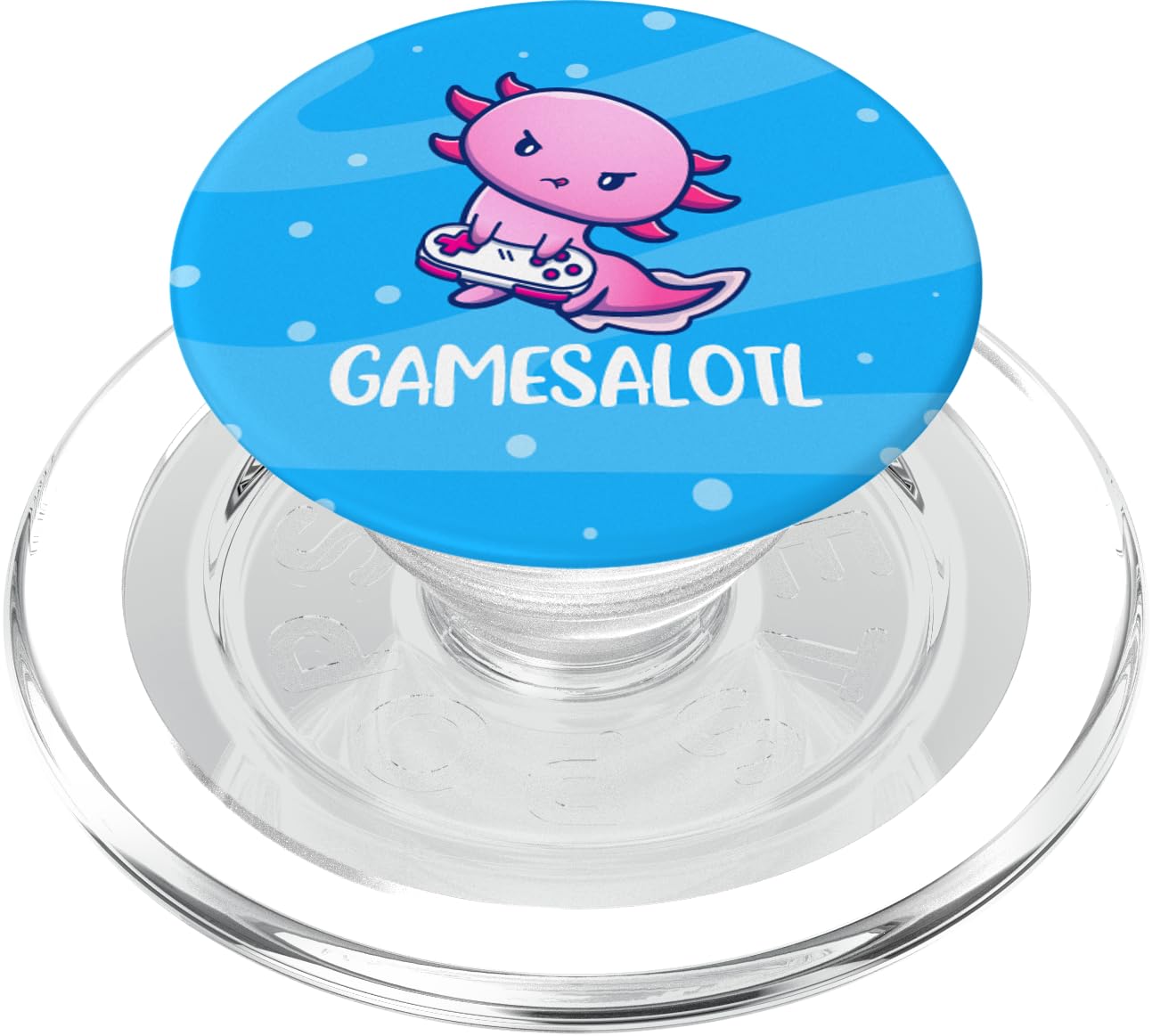 Gamesalotl Axolotl Cute Playing Video Game PopSockets PopGrip for MagSafe