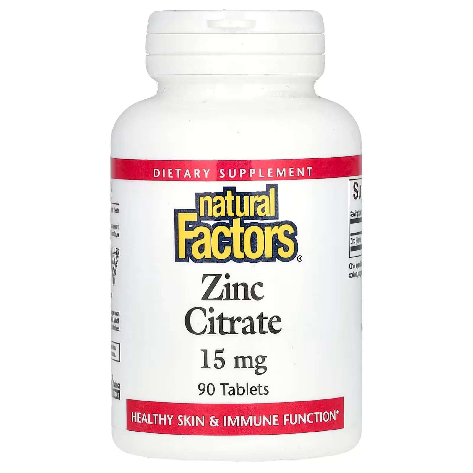 Natural Factors Zinc Citrate 15 Mg 90 Tablets