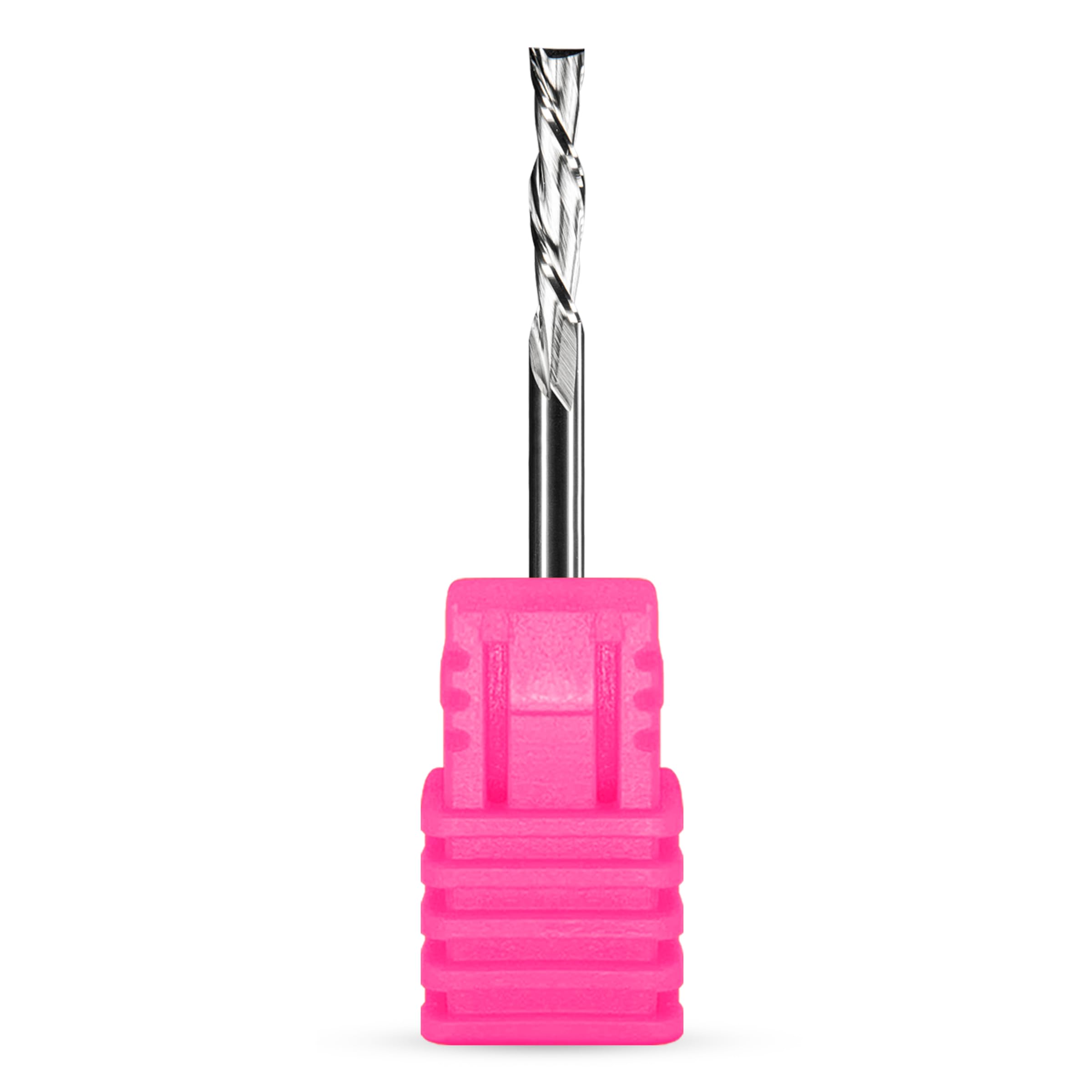 Fresa CNC para madera y plástico – Down-Cut (virutas hacia abajo), de 2 filos, ranura helicoidal, HRC65 | Serie WD – D10.0x10.0xL85/140