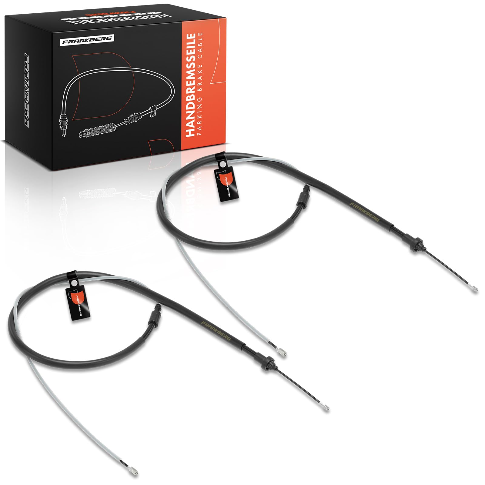 Frankberg 2 câbles de frein à main arrière 474658 | Compatible avec: DS3 Cabriolet SB, C3 Box/Hatchback SC, DS3 Crossback UC UJ UR, C3 II SC, DS3 Cabriolet, DS3 SA